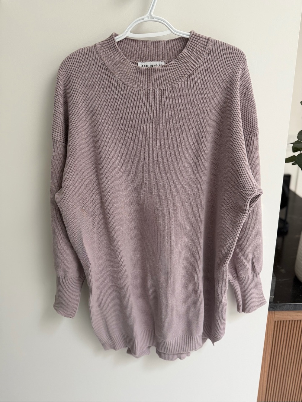 Legoe Heritage Long Mauve Crewneck Sweater
